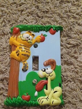 Garfield & Odie Light Switch Cover - Yellow, Green, Red